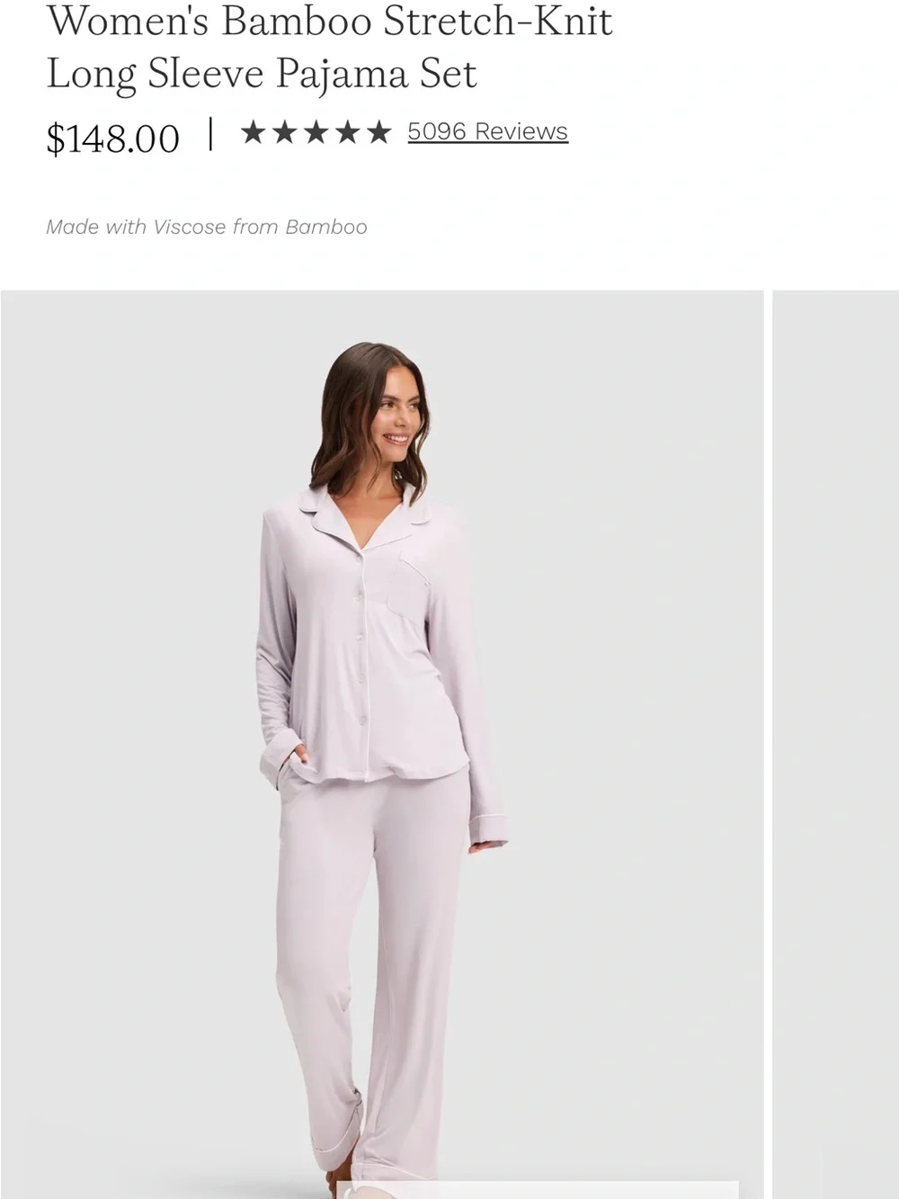 Cozy Earth Women's Short Sleeve Pajama Set in Lilac